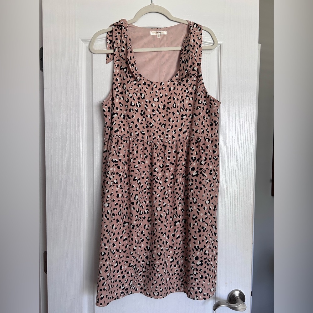 ANDREE BY UNIT Blush Leopard Print Dress